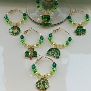 6 - St. Patrick’s Day Wine Glass Charms